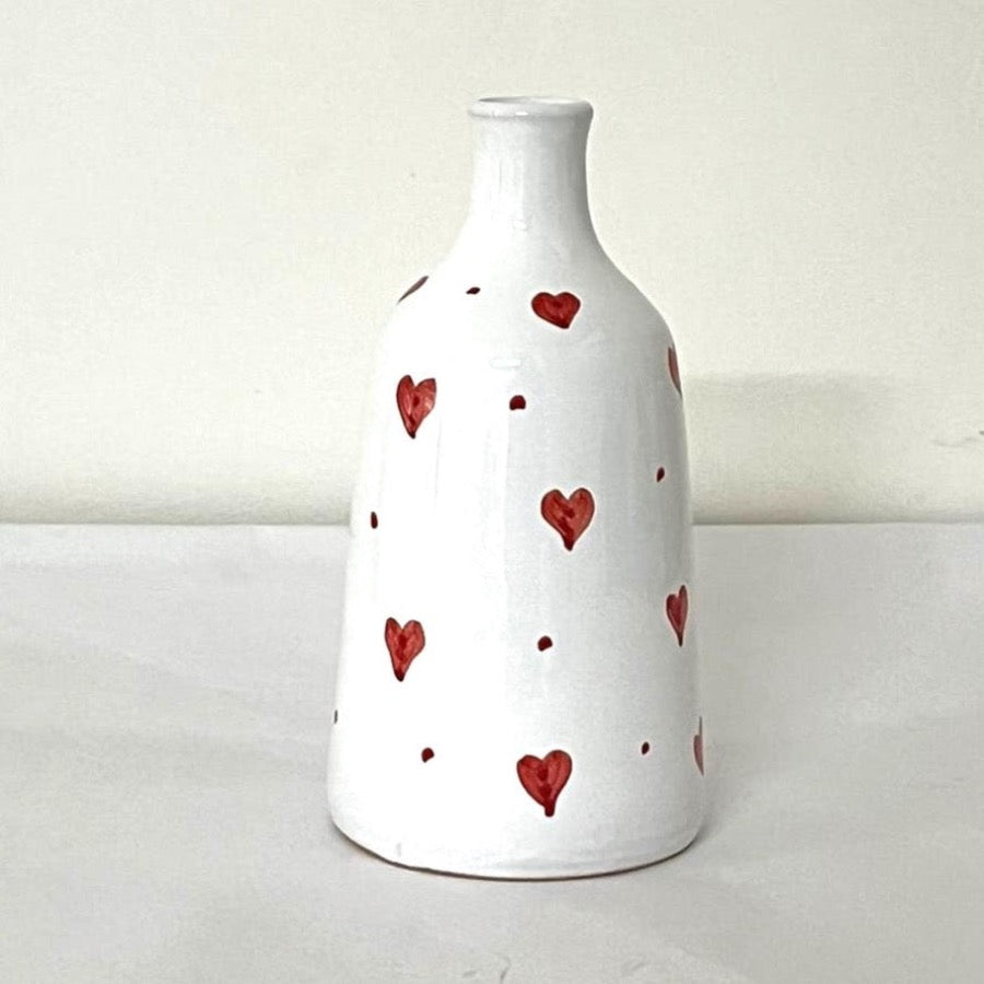 Oliera ceramica pugliese - decoro con cuori