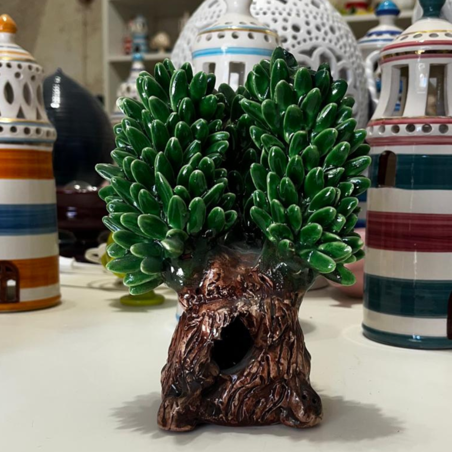 Elegante Albero di Ulivo in Ceramica Artigianale di Grottaglie - TastyBoxes